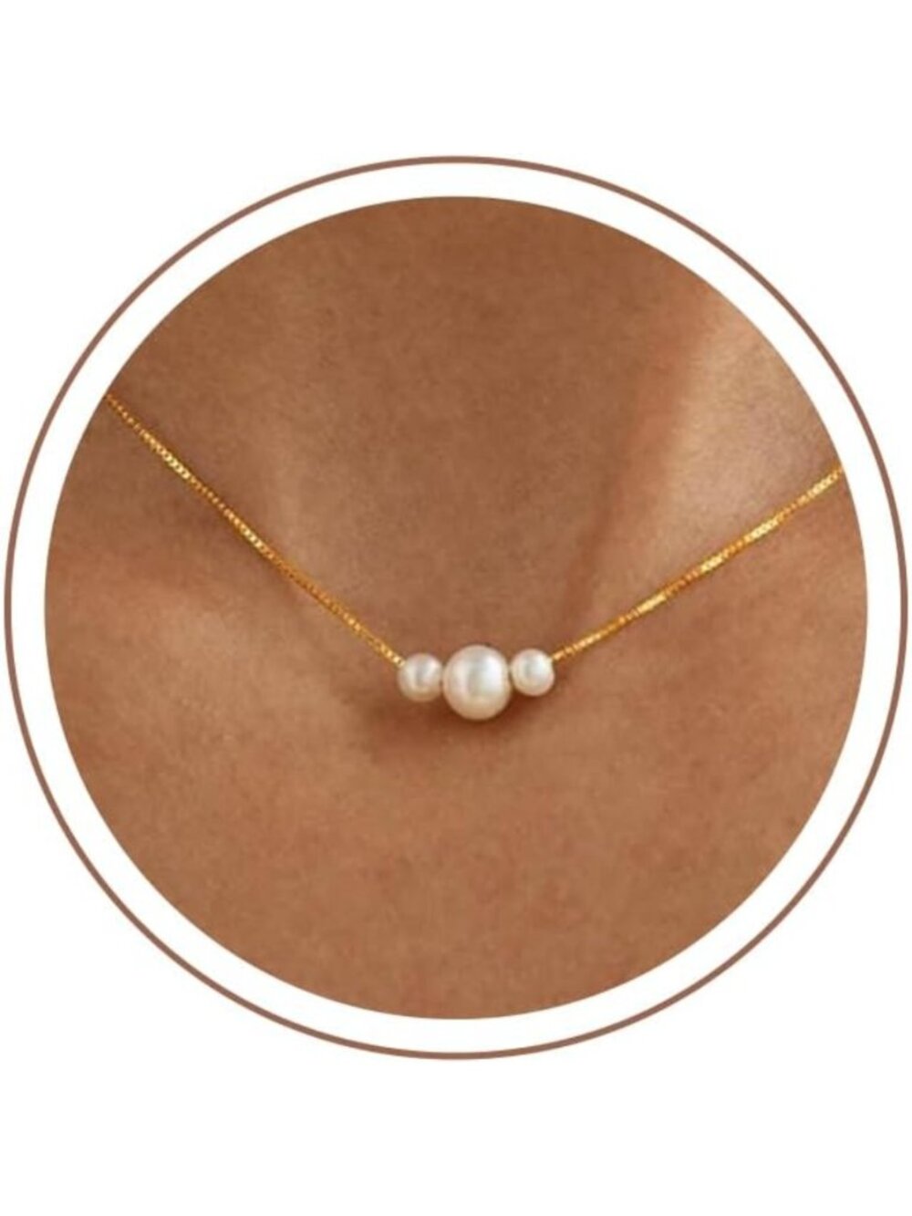 Trendy Gold Pearl Necklace for Women | Elegant Wedding & Bridesmaid Jewelry Gift